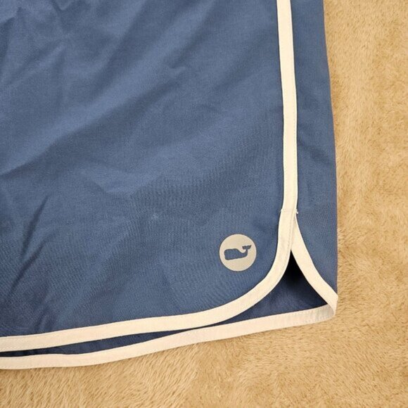 Vineyard Vines Swim Trunks Bathing Shorts Mens Sz 42 Logo Drawstring Pocket Blue - Picture 10 of 16